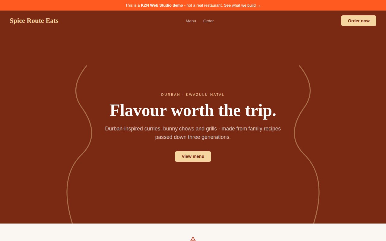 Spice Route Eats demo