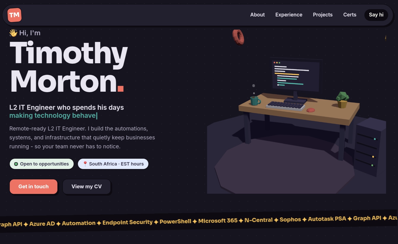 Example website built by KZN Web Studio