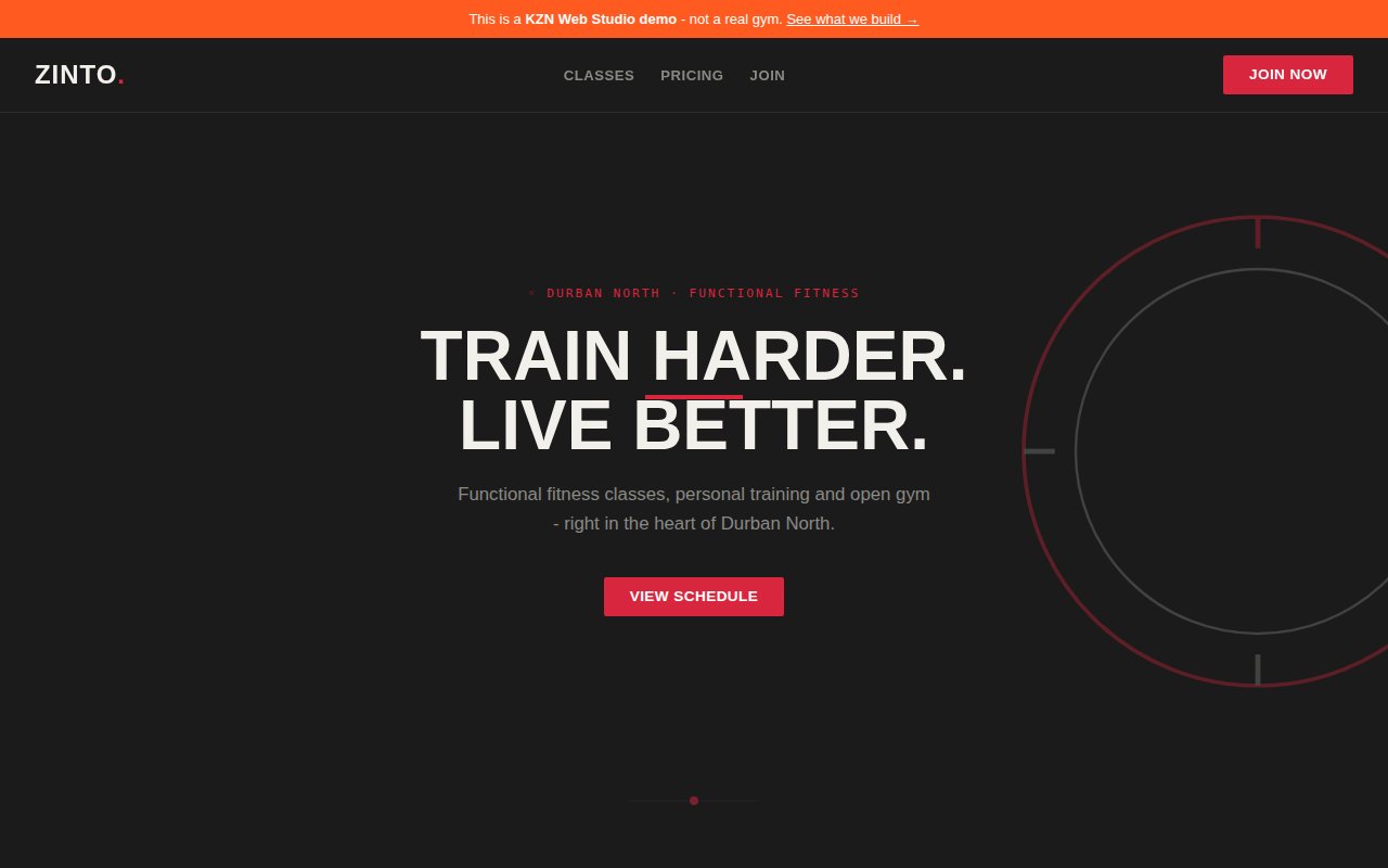 Zinto Fitness demo